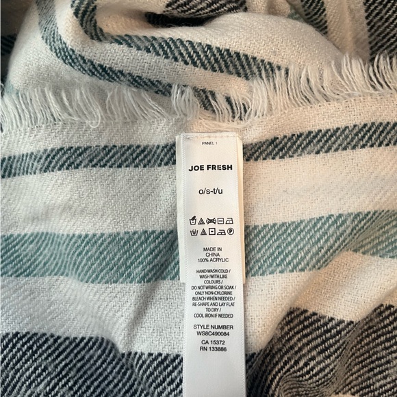 Joe Fresh Striped Poncho with Fringes - Picture 3 of 5